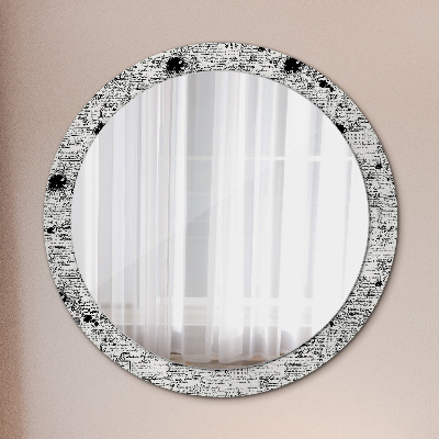 Round decorative wall mirror Scribbles pattern