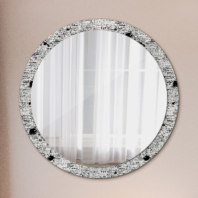 Round decorative wall mirror Scribbles pattern