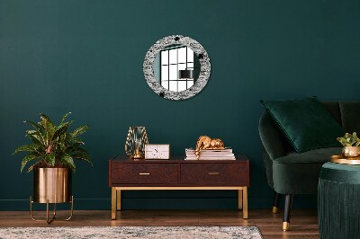 Round decorative wall mirror Scribbles pattern