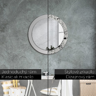 Round decorative wall mirror Scribbles pattern