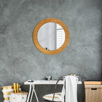 Round decorative wall mirror Metal surface