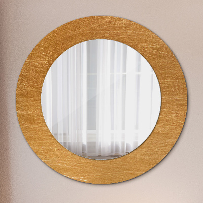 Round decorative wall mirror Metal surface