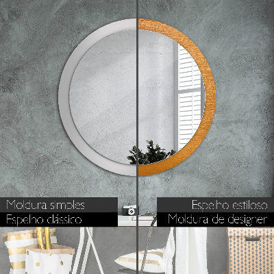 Round decorative wall mirror Metal surface