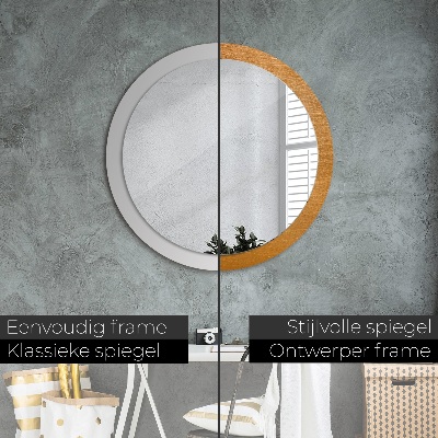 Round decorative wall mirror Metal surface