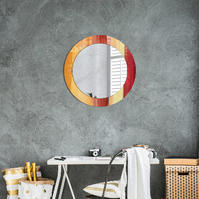 Round decorative wall mirror Abstract painting