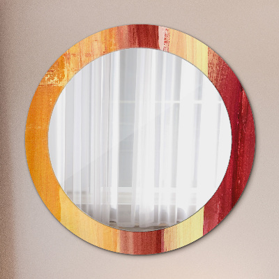 Round decorative wall mirror Abstract painting