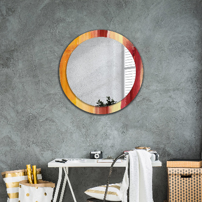 Round decorative wall mirror Abstract painting