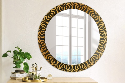 Round decorative wall mirror Gold mandala