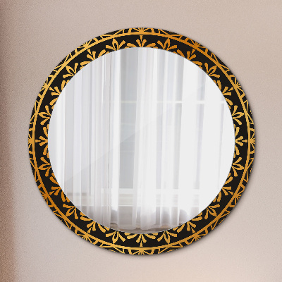 Round decorative wall mirror Gold mandala