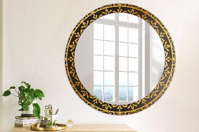 Round decorative wall mirror Gold mandala