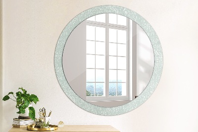 Round decorative wall mirror Hand drawn composition