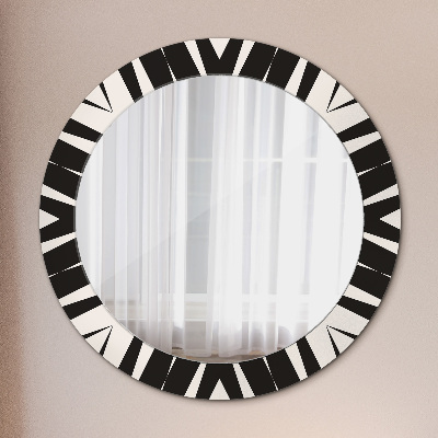 Round mirror decor Abstract geometric composition