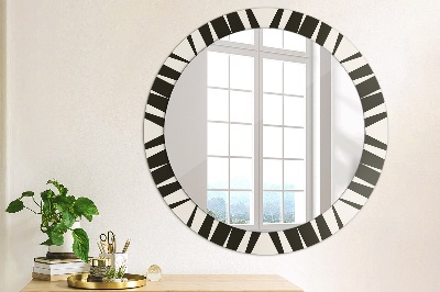 Round mirror decor Abstract geometric composition