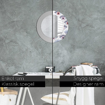 Round decorative wall mirror Modern eyes style