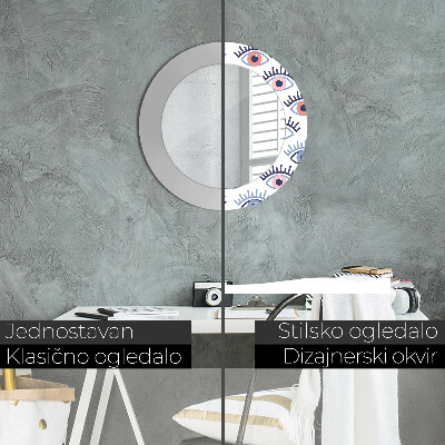 Round decorative wall mirror Modern eyes style