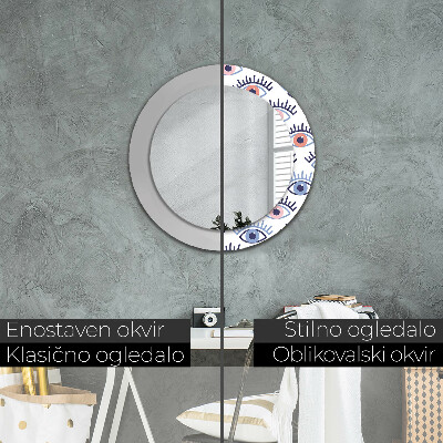 Round decorative wall mirror Modern eyes style