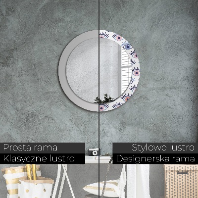 Round decorative wall mirror Modern eyes style