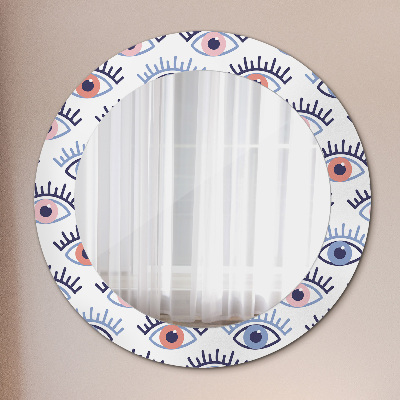 Round decorative wall mirror Modern eyes style