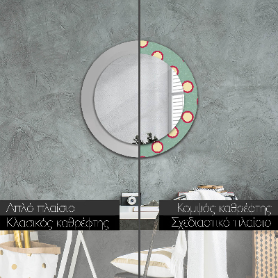 Round mirror decor Circles dots