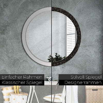 Round mirror decor Chaotic dots