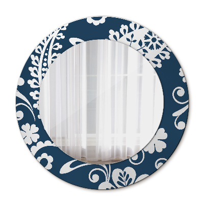 Round mirror decor Paisley composition