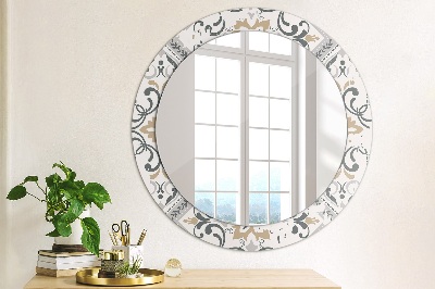 Round mirror decor Retro tiles