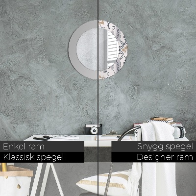 Round mirror decor Retro tiles