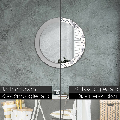 Round mirror decor Retro tiles