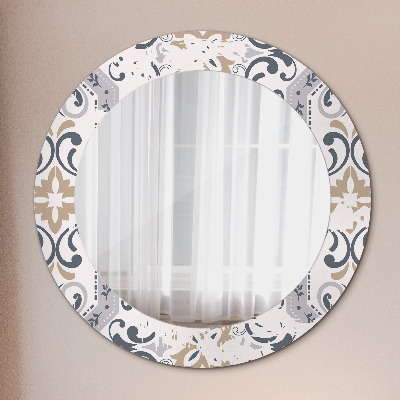 Round mirror decor Retro tiles