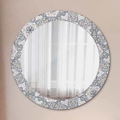 Round decorative wall mirror Geometric ornaments