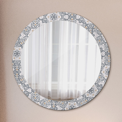 Round decorative wall mirror Geometric ornaments