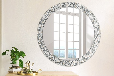 Round decorative wall mirror Geometric ornaments