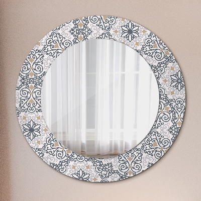 Round decorative wall mirror Geometric ornaments