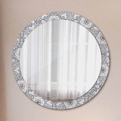 Round decorative wall mirror Geometric ornaments