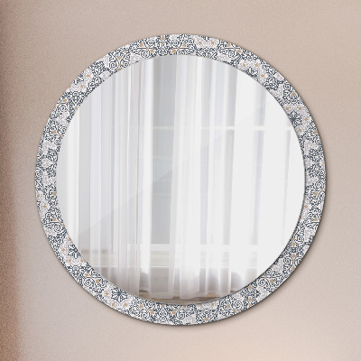 Round decorative wall mirror Geometric ornaments