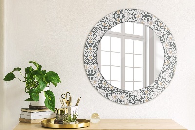 Round decorative wall mirror Geometric ornaments