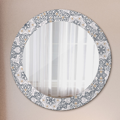 Round decorative wall mirror Geometric ornaments