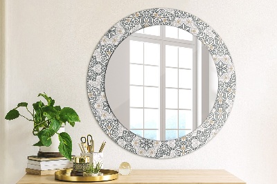 Round decorative wall mirror Geometric ornaments