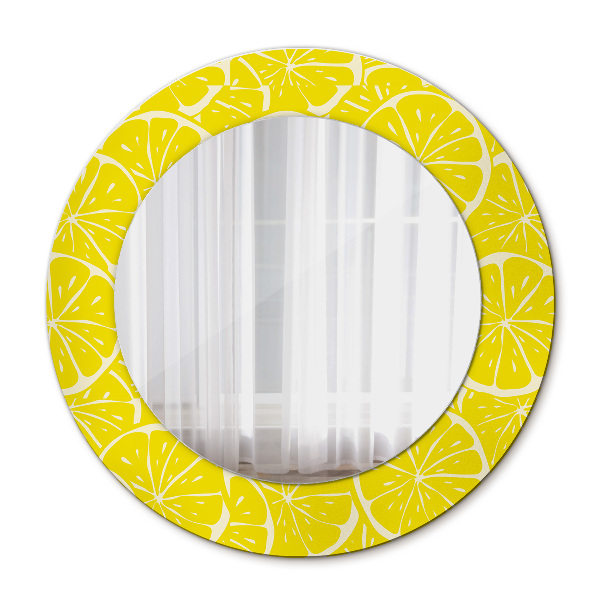 Round decorative wall mirror Lemon pattern