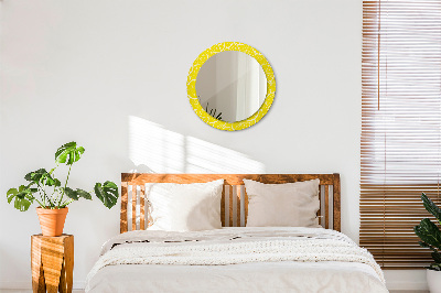 Round decorative wall mirror Lemon pattern