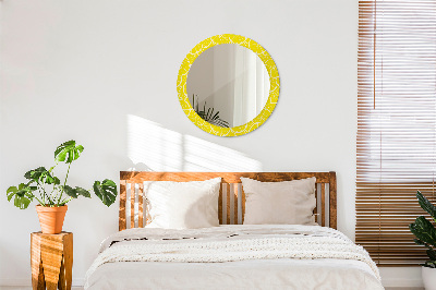 Round decorative wall mirror Lemon pattern