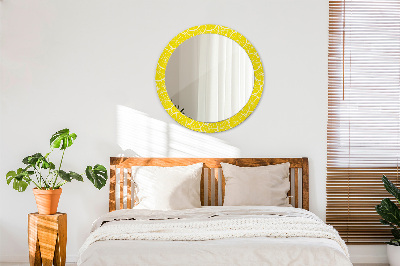 Round decorative wall mirror Lemon pattern