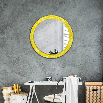 Round decorative wall mirror Lemon pattern