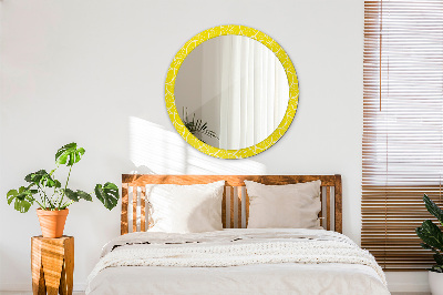 Round decorative wall mirror Lemon pattern