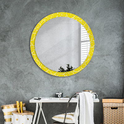 Round decorative wall mirror Lemon pattern