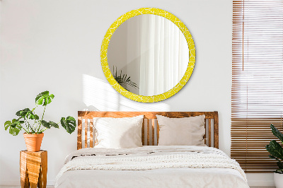 Round decorative wall mirror Lemon pattern