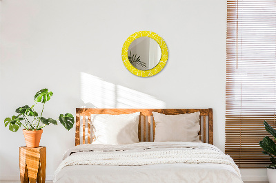 Round decorative wall mirror Lemon pattern