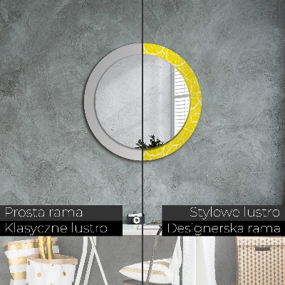 Round decorative wall mirror Lemon pattern