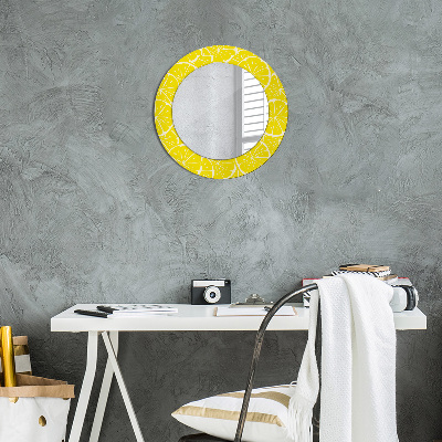 Round decorative wall mirror Lemon pattern