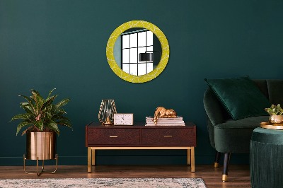 Round decorative wall mirror Lemon pattern